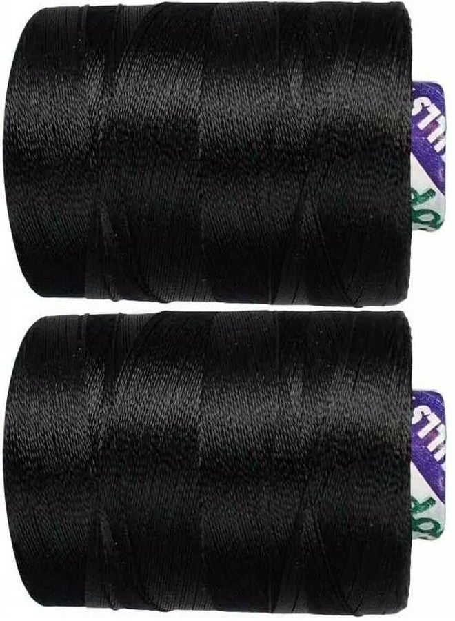 Bhavya Enterprises Art Silk Threads for Embroidery Jewelry Craft Making (2 Rolls, Black) - Image 4